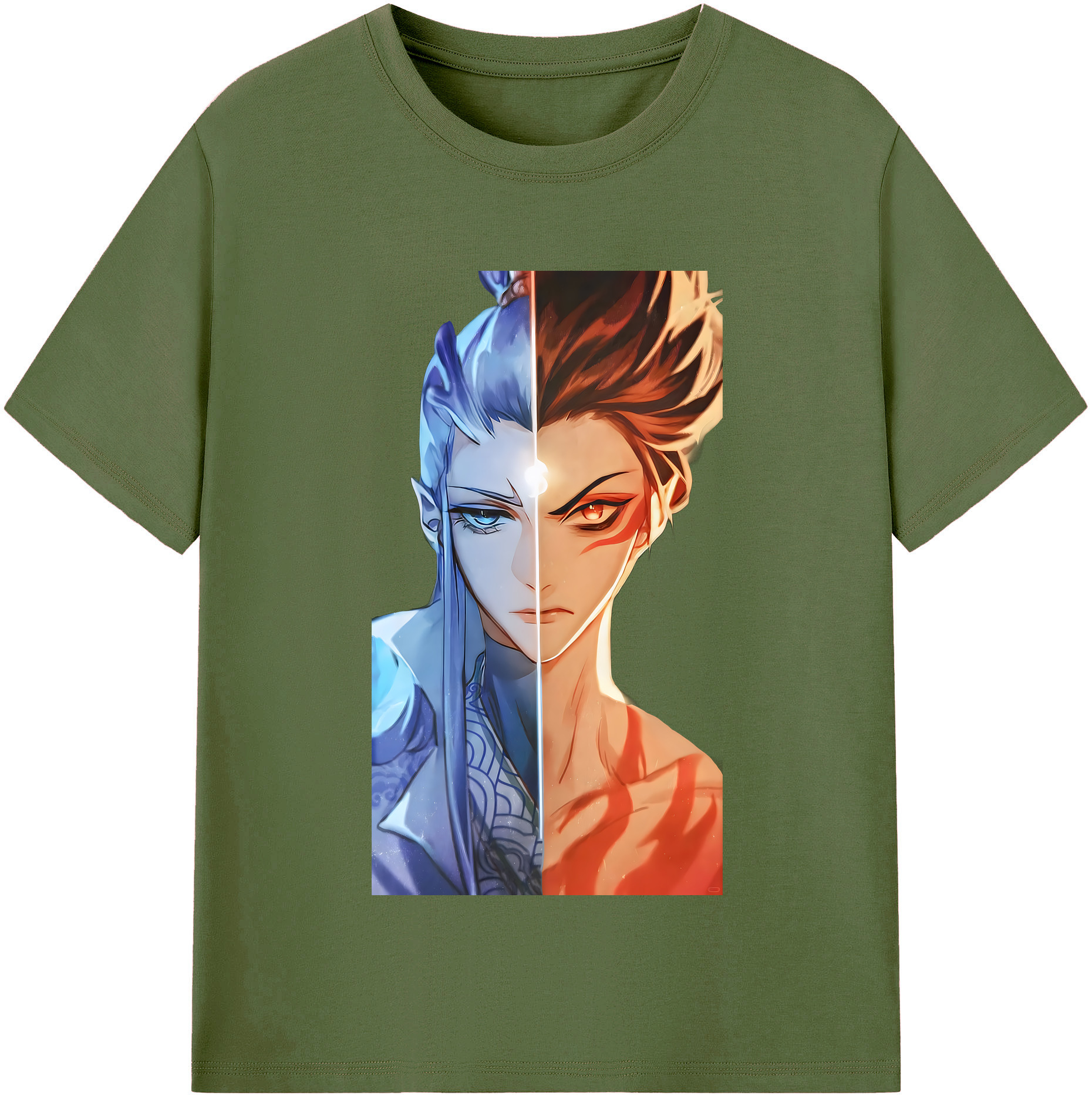（画像用） Ne Zha 2 ナタ 魔童の大暴れ 綿100％半袖Tシャツ（フロントプリント）